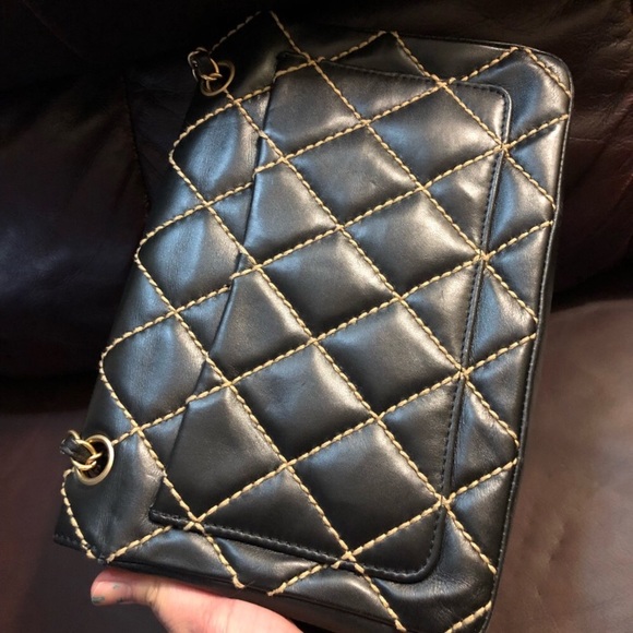 CHANEL CALF SKIN Wild stitch flap bag 💝 - Picture 7 of 8